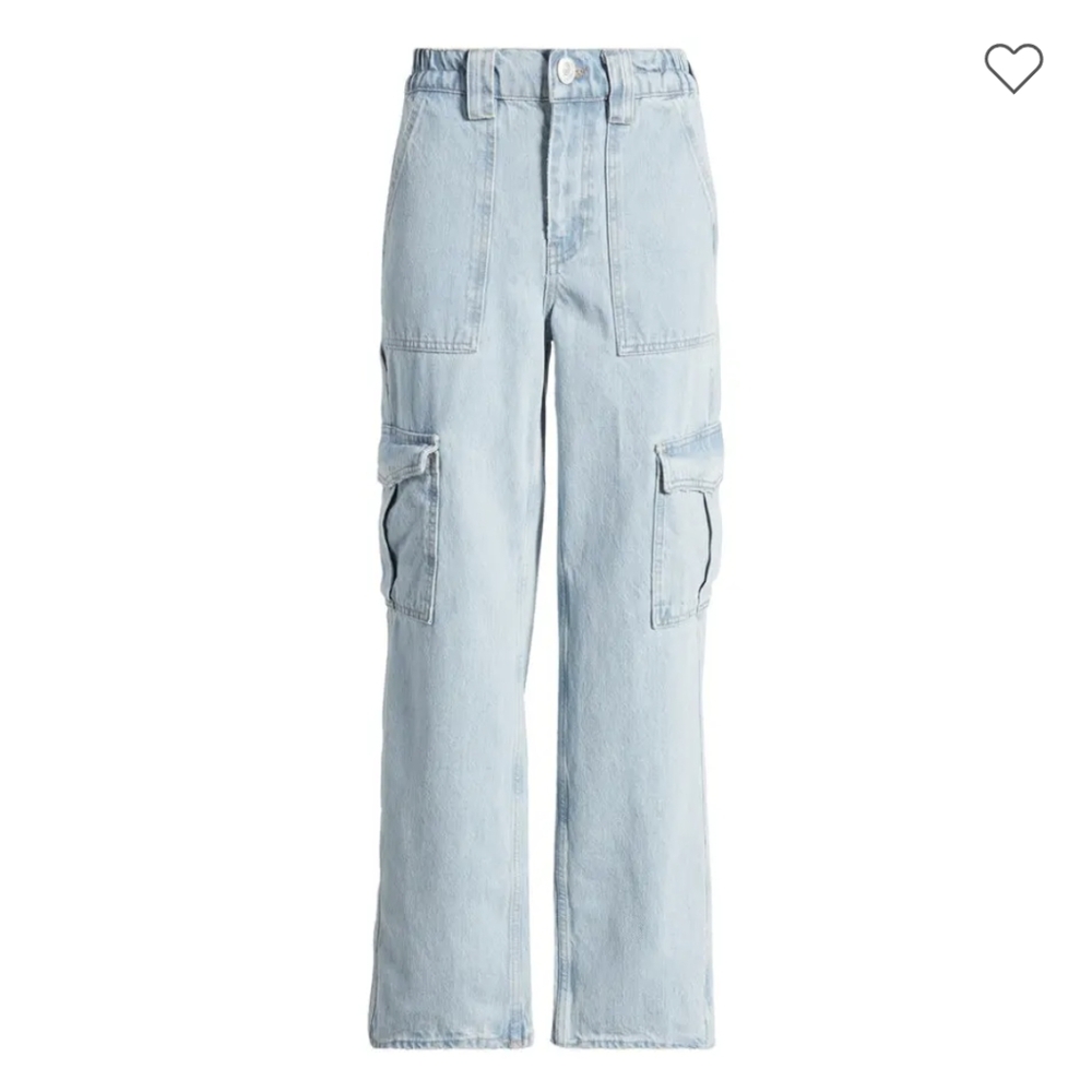 BDG Urban Outfitters Skate Wide Leg Cargo Jeans in Summer Bleach